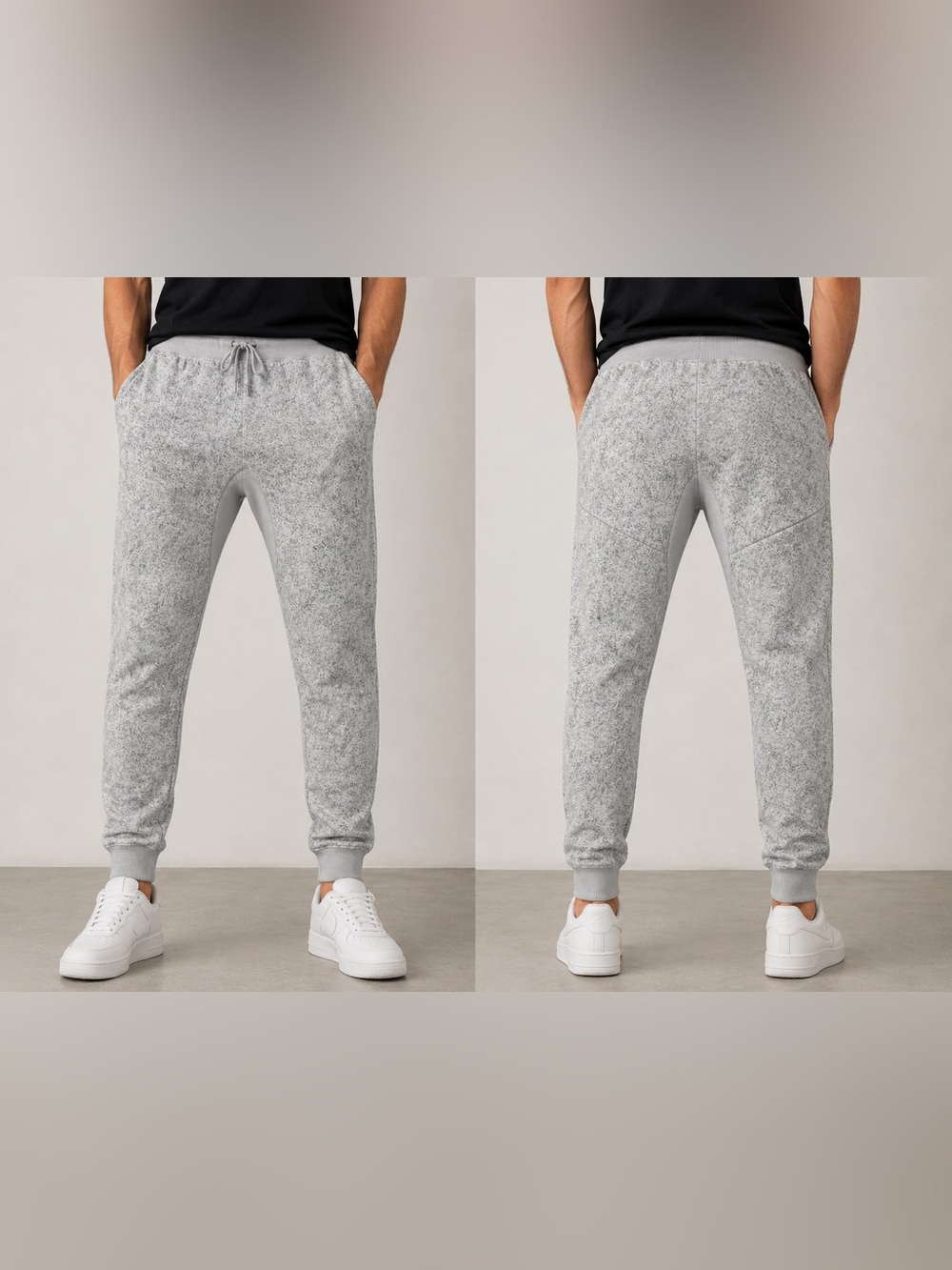 Gymshark Men's Light Grey Marled Joggers